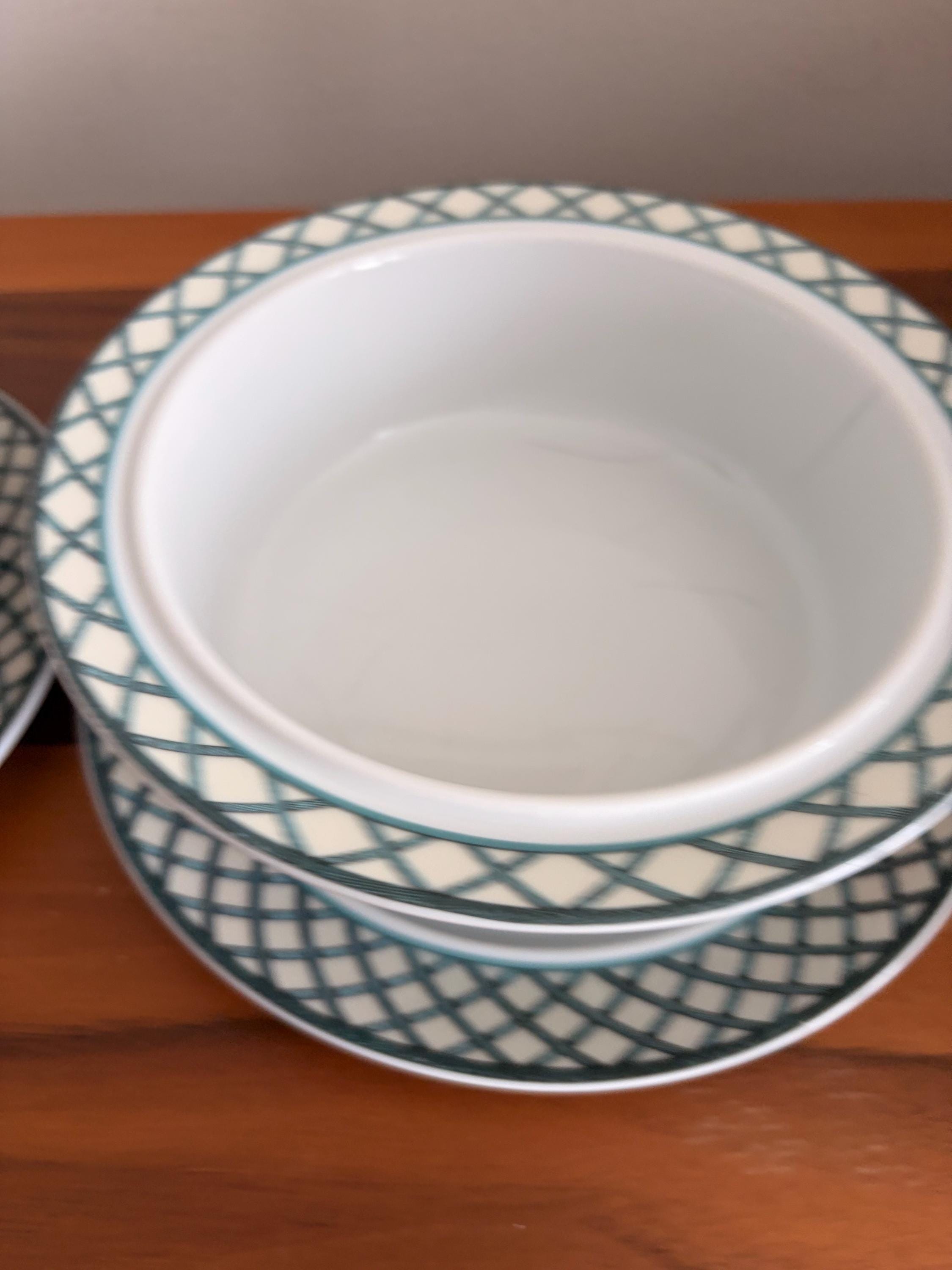 Dansk Nordic Garden Soup Bowls X 2 and Bread and Butter Plates X 2