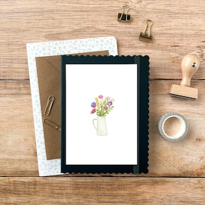 Carte postale aquarelle Pichet ancien
