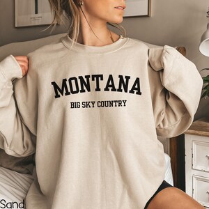Montana Sweatshirt, Big Sky Country Sweatshirt, Treasure State Crewneck, Montana Travel Souvenir, Montana Moving Gift