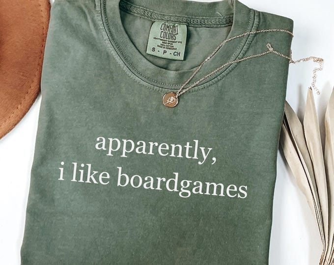 Comfort Colors® Apparently I Like Boardgames Shirt, Funny Board Gamer Shirt, Board Game Shirt, Board Gaming Gift, Tabletop Game Night Shirt