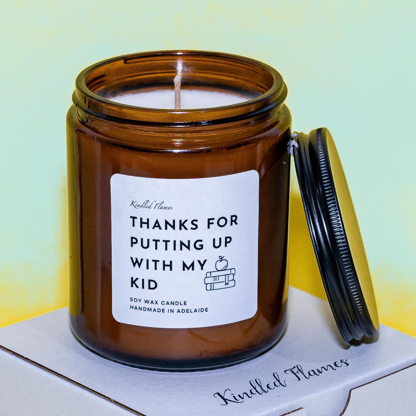 Teacher Appreciation Gift Soy Wax Candle: Thanks for Putting up With My ...
