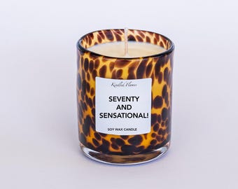 Custom Milestone Birthday Candle: Leopard Jar, Luxury Soy Wax (200ml 7oz)