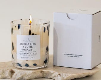 Dalmatian spotted Candle Jar 270ml Engagement Gift Candle: Smells Like You're Engaged, Soy Wax
