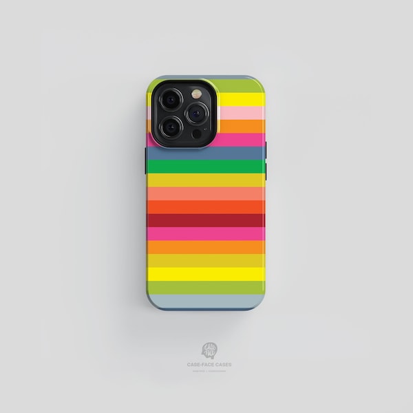 Custodia per iPhone resistente arcobaleno a strisce / custodia per iPhone 15 14 13 12 11 Pro Max, custodia per iPhone 13 12 Mini, custodia per iPhone XS Max, custodia per iPhone XR