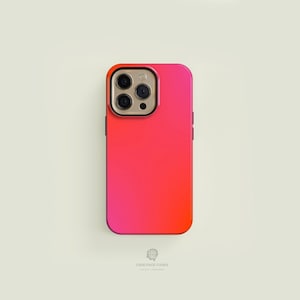 Corner Gradient Hot Pink & Bright Orange MagSafe iPhone Case | iPhone 16 15 14 13 Pro Max Case, iPhone 16 15 14 Plus Case, iPhone 13 12 Mini