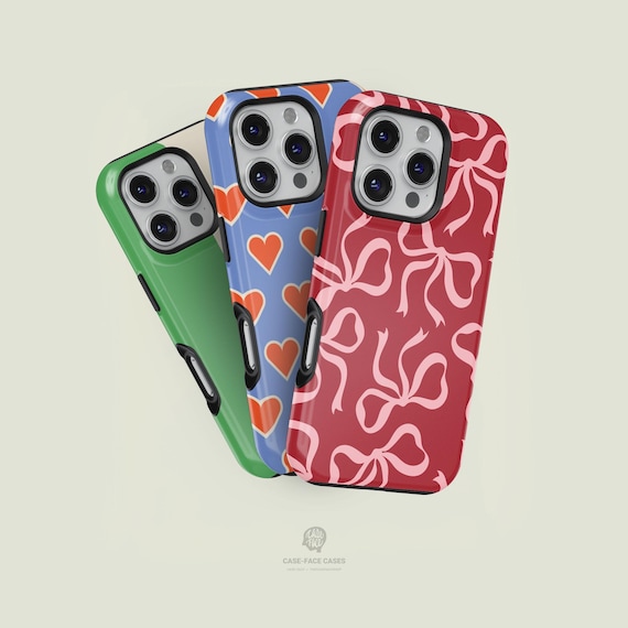 iPhone・スマホケース Pleated Ribbon Phone Case Magsafe Classic Bow Dark Red & Light Pink Magsafe iPhone Case