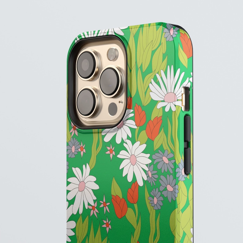 Wildflower Light Green Tough iPhone Case iPhone 15 14 13 12 11 Pro Max