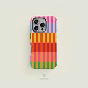 Tall Checkered Colourful iPhone 17 / 16 / 15 / 14 / 13 Pro Max Phone Case | MagSafe Tough Protection