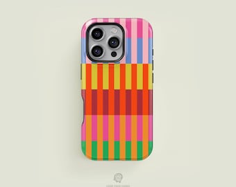 Tall Checkered Colourful iPhone 17 / 16 / 15 / 14 / 13 Pro Max Phone Case | MagSafe Tough Protection