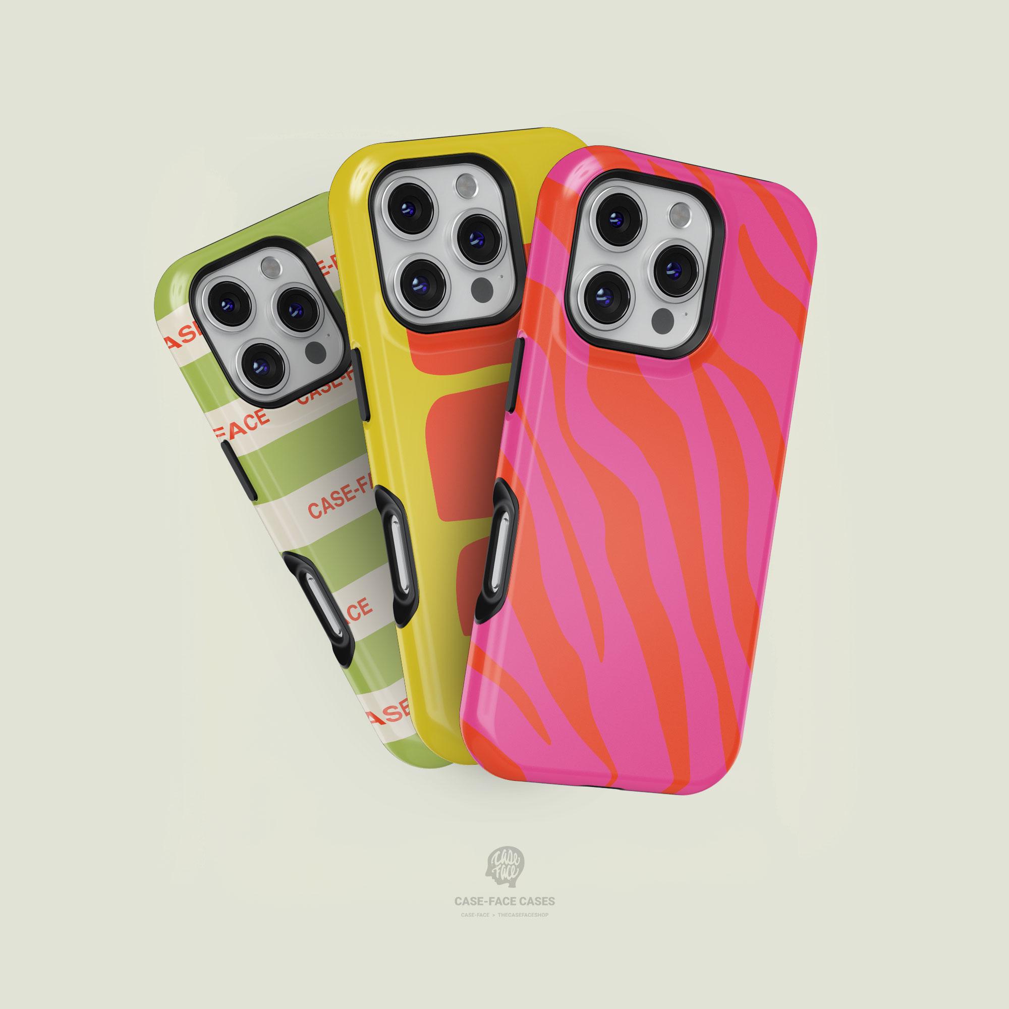 Zebra Animal Print Bright Orange & Hot Pink iPhone 17 / 16 / 15