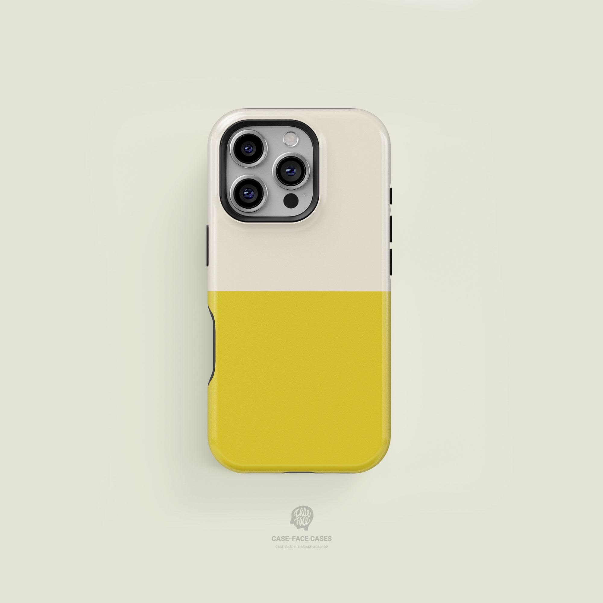 Horizontal Bicoloured Mustard Yellow & Cream iPhone 17 / 16 / 15
