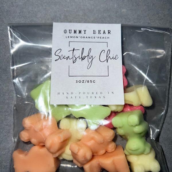 Gummy Bear Scented Wax Melts| Heavily scented| VERY STRONG| Fun and Fruity Home Fragrance| Sweet Gummy Bear| Quality fragrance oils| Premium