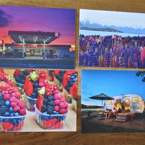 Cartes postales en lin haut de gamme | Lot de 4 cartes postales | 4x6 | Fièrement Canadien | Post-croisement | Correspondance | Salutations du Canada | Courrier postal