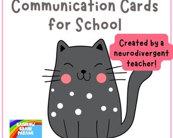 Katzen-Gesprächskarten für Autismus, Schule Visuelle Unterstützung (Digitaler Download)