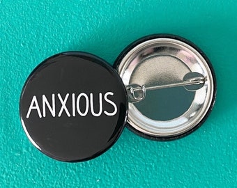 Pin para la ansiedad, insignia de salud mental, productos para la ansiedad (1,25 pulgadas)