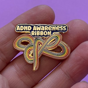 Funny ADHD pride pin, Neurodiversity pin, Mental health pin, Disability pin, ADHD gifts adults, Neurodivergent, Neurospicy, Neurodiverse