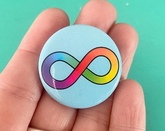 Regenbogen Infinity Symbol Autismus Pin, Neurovielfaltsbewusstsein