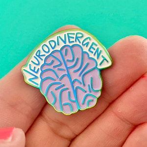 Neurodivergent pin, Aspergers pin, ADHD pin, Autism pin, Autistic pin, Mental health pin, Neurodiversity pin, disability pride