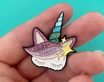 Neurosparkly unicorn enamel pin, Neurodiversity, ADHD gifts, Neurodivergent, disability pin, Autistic pin, Autistic artists