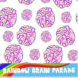 Bunte Gehirn Png nahtlose Datei, Neurovielfalt Kunst, Neurodiversent Zubehör, eigentlich autistisch, Neurodiverse gemacht, Gehirn Clipart