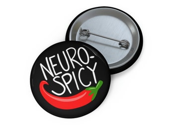 Neurospicy Badge Pin, Neurodiversity Pride (1.25 inches)