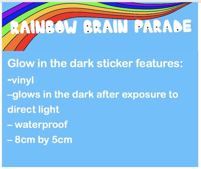 Glow in the dark Invisible Disability Club Sticker Awareness image 3