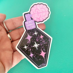 Adesivo glitter Neuroscintillante, adesivo autismo, adesivo ADHD, adesivo autistico, adesivo neurodivergente, adesivo dislessia, orgoglio ADHD