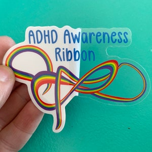 ADHD sticker funny, Neurodiversity sticker, Neurodivergent sticker, ADHD pride, Neurodiverse pride, ADHD and proud, Infinity rainbow