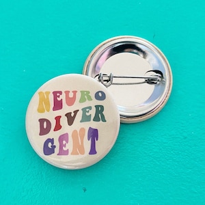 Neurodiversity pin, Autism pride brooch, Neurodivergent accessories, Autism pins, ADHD pin, Autistic pin, Disability pins, Mental health pin