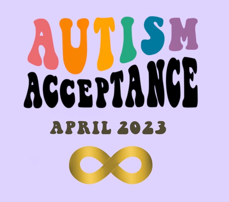 Autism Awareness Infinity Symbol PNG, Rainbow & Gold (digital Download ...