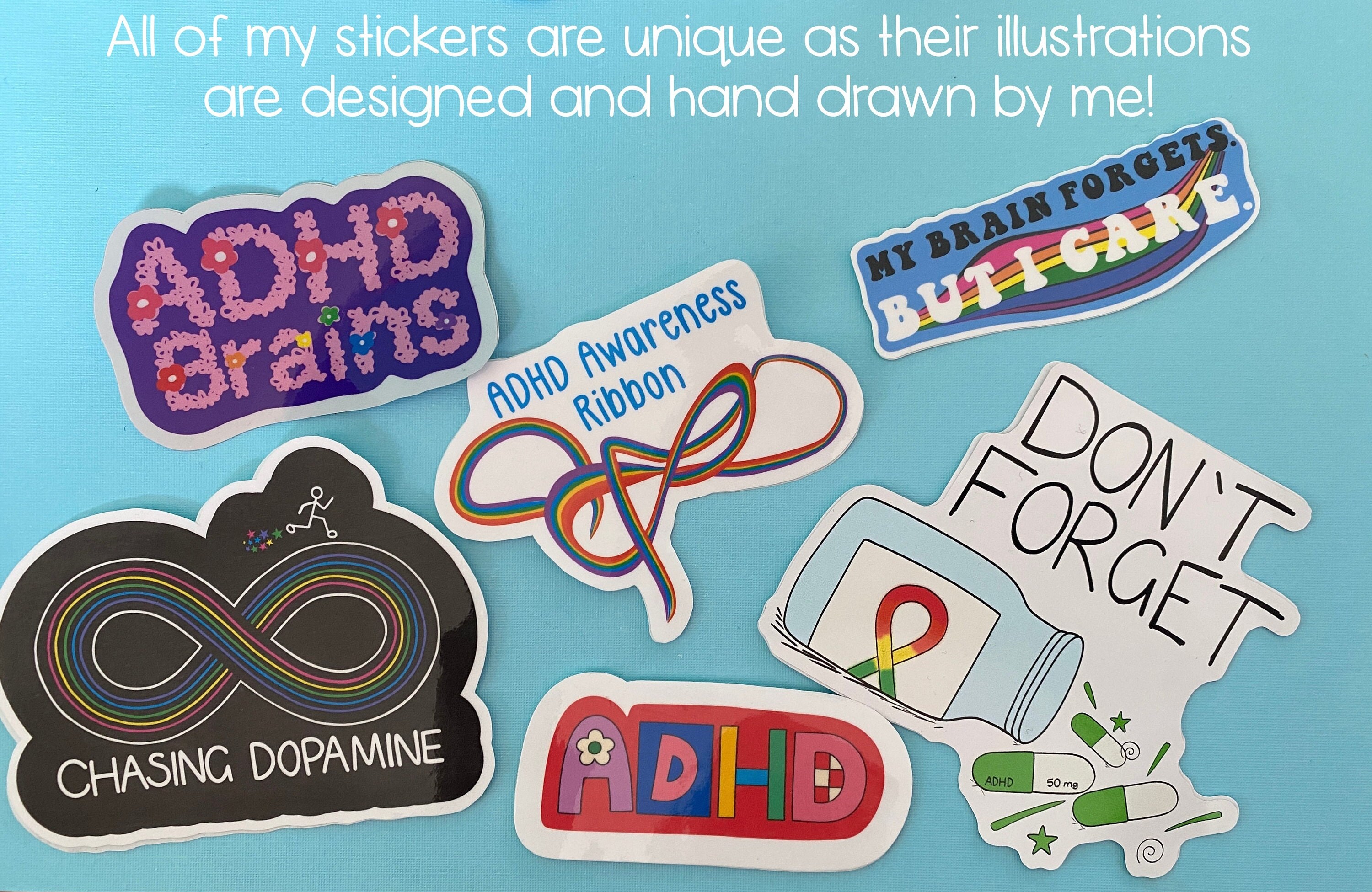 Neurodiversity Sticker Pack, ADHD Autism Stickers - Etsy Australia