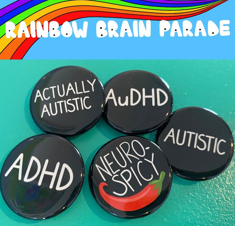 ADHD Pride Pin, Neurodiversity Badge, ADHD Awareness - Etsy