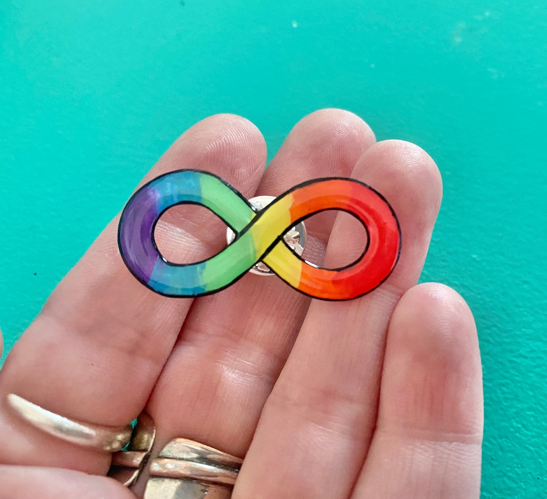 Infiny Pin Rainbow Infinity Neurodiversity Pin, Autism Acceptance - Etsy