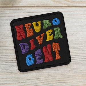 Neurodivergent patch, Embroidered, Neurospicy ADHD patch, Autism patch, Dyspraxia, Dyslexia, Neurodivergent accessories, Autistic pride, ND