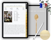 Livre de Cuisine, Livre de recettes, Digital Recipe Book, Goodnotes Recipes, IPad, Recipe Book Template, Recipe Planner, French, Francais