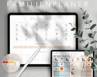 Familienkalender digitale Planer | 2024 Familien Planer | iPad Planer | Home-Planer | Familie Organizer | Kinder Planer GoodNotes Kalender