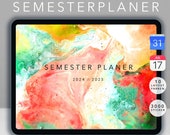 Digitaler Semesterplaner 2024/ 2025 · Studentenplaner iPad, GOODNOTES · Studienplaner digital, +3000 Sticker in Deutsch / German
