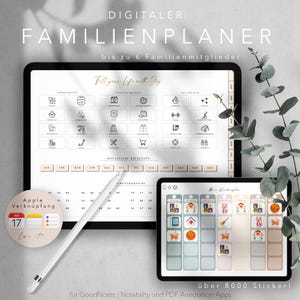 Planer digitale per la famiglia / Planer per la famiglia 2025 / Planer per iPad / Planer per la casa / Organizer per la famiglia / Planer per bambini GoodNotes Kalender
