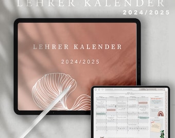 Digitaler Lehrerplaner 2024 2025 DEUTSCH / Goodnotes Lehrerkalender 24 25 / Schuljahresplaner IPad / Unterrichtsplaner Notability