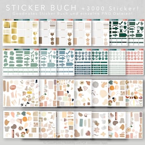 Op de afbeelding: Een set digitale stickers voor gebruik in notitie-apps zoals GoodNotes en Notability. De stickers zijn georganiseerd in categorie&euml;n en omvatten een verscheidenheid aan vormen, kleuren en ontwerpen. De stickers zijn perfect om een ​​persoonlijke touch toe te voegen aan notities, dagboeken en planners.