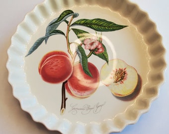 Pie or Quiche Dish 11" Gumwood's Royal George Peach by Portmeirion DW Oven Safe