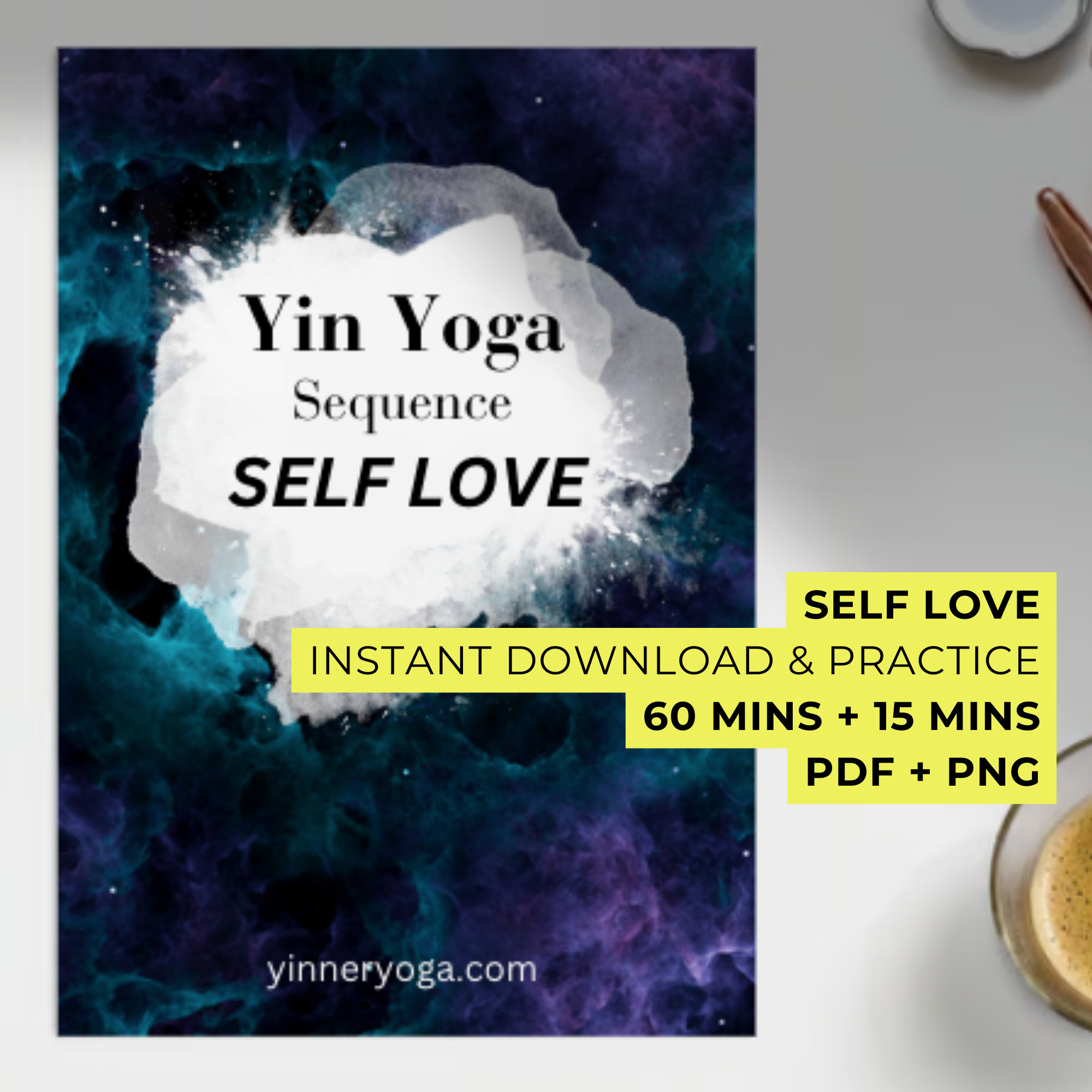 56 Yin Yoga Postures: Printable PDF Yin Yoga Poster With Stick-figure Poses  and English Names, 24x36, 18x24, Din A1, Printable Download 