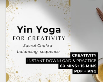 Yin Yoga Sequence for Second Chakra Yoga Class Routine for Creativity and Emotional Balance PDF Yoga Printable for Beginners and Teachers