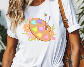 Paint T-shirt, Art Shirt, Graphic Shirt, Artist shirt, Paint Shirt, Artist Tee, Cute graphic tee, Paint Tee, Hobby shirt,