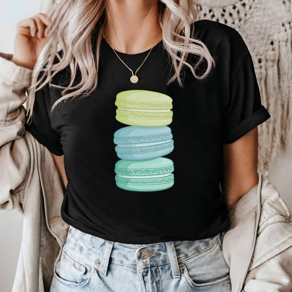 Macaron Graphic Tee, Dessert Shirt, Dessert T-Shirt