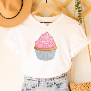 Cupcake graphic tee, Cupcake Tee, Dessert shirt, Dessert T-Shirt, Graphic Shirt, Cute Graphic shirt, Gift for her, Dessert tee, Graphic Tee