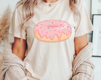Donut Graphic Tee, Dessert T-Shirt