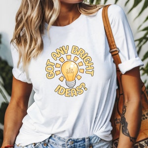 Lightbulb T-Shirt, Lightbulb Tee, Graphic T Shirts, Cute Graphic Tee, Summer Graphic Tee, Graphic T shirts, Graphic shirts,  Summer T Shirts