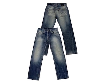 Vintage Edwin 503 Blue Trip Japan-denimjeans Vintage Edwin Distressed-denimjeans Edwin Mudwash-jeans Edwin-denimjeans 33 x 30 W33