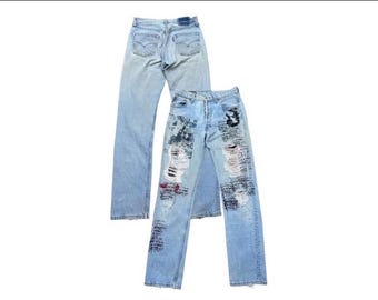 Vintage 90s Levi's 501 Denim Jeans Vintage  Levis 501 Denim Jeans Vintage Levi's Jeans Vintage 90s Levi's 501 Made In USA Denim Jeans 30x33